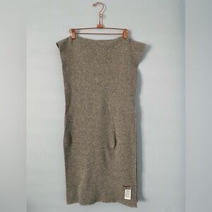 J Crew Gray Ribbed Scarf in super soft yarn